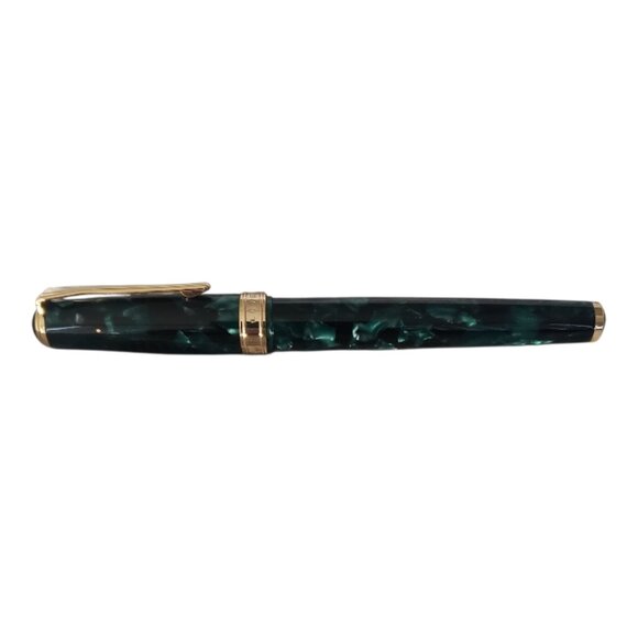 Levenger True Writer Teal Appeal & Gold Rollerball Pen - Picture 2 of 7